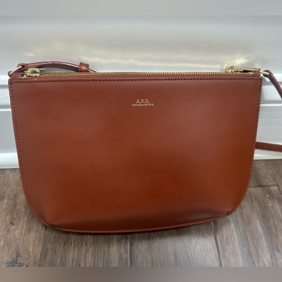 A.P.C SARAH CROSSBODY BAG IN BROWN - Picture 1 of 5